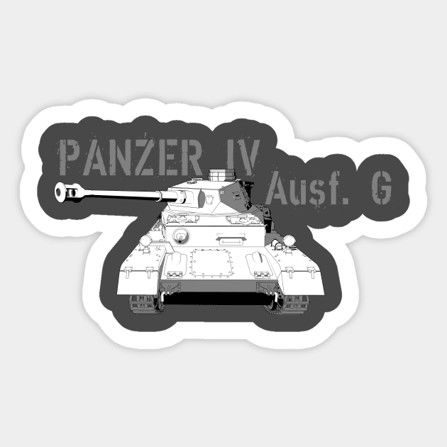 Panzer IV Sticker by sofilein